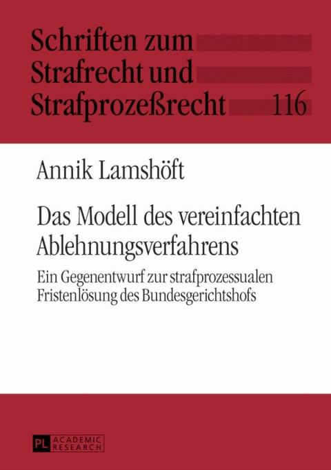 Cover image for book Das Modell des vereinfachten Ablehnungsverfahrens