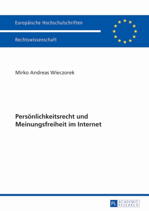 Cover image for book Persoenlichkeitsrecht und Meinungsfreiheit im Internet