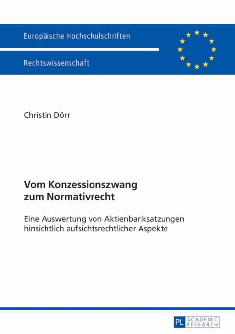 Cover image for book Vom Konzessionszwang zum Normativrecht