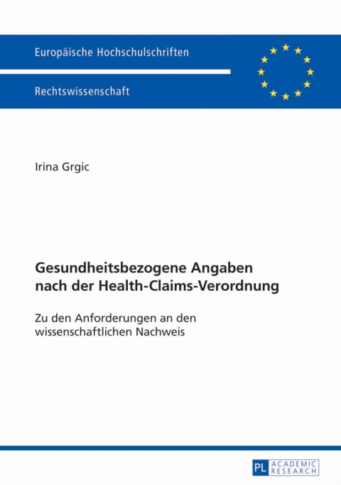 Cover image for book Gesundheitsbezogene Angaben nach der Health-Claims-Verordnung