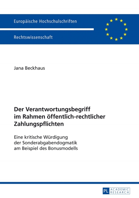 Cover image for book Der Verantwortungsbegriff im Rahmen oeffentlich-rechtlicher Zahlungspflichten