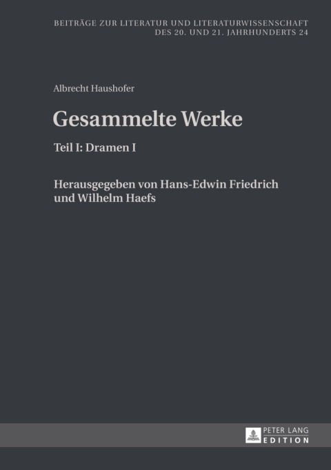 Cover image for book Albrecht Haushofer: Gesammelte Werke