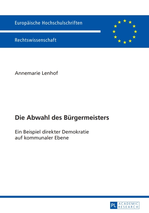 Cover image for book Die Abwahl des Buergermeisters