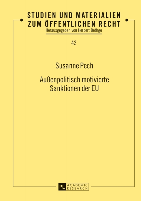 Cover image for book Außenpolitisch motivierte Sanktionen der EU