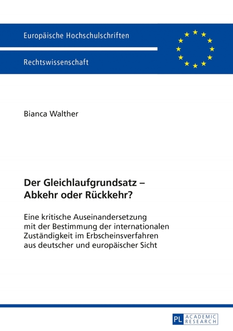 Cover image for book Der Gleichlaufgrundsatz – Abkehr oder Rueckkehr?