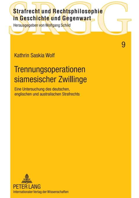 Cover image for book Trennungsoperationen siamesischer Zwillinge