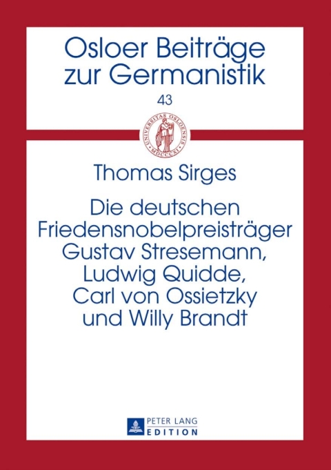 Cover image for book Die deutschen Friedensnobelpreistraeger Gustav Stresemann, Ludwig Quidde, Carl von Ossietzky und Willy Brandt