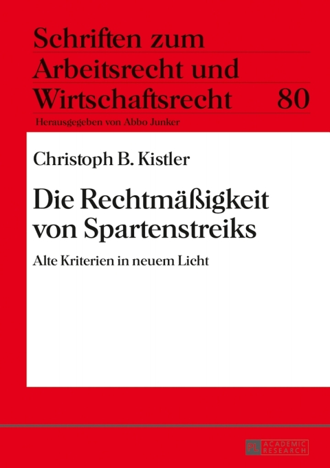 Cover image for book Die Rechtmaeßigkeit von Spartenstreiks