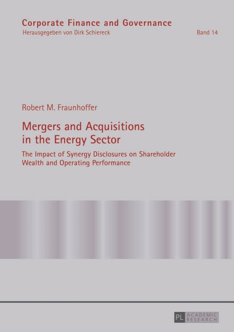 Cover image for book Mergers and Acquisitions in the Energy Sector