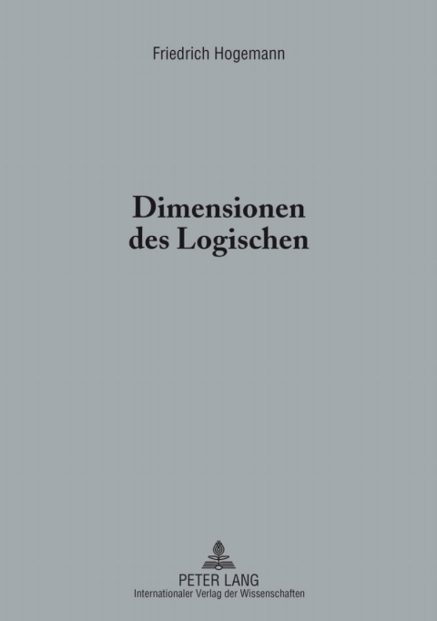 Cover image for book Dimensionen des Logischen