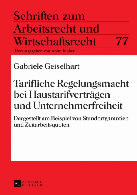 Cover image for book Tarifliche Regelungsmacht bei Haustarifvertraegen und Unternehmerfreiheit