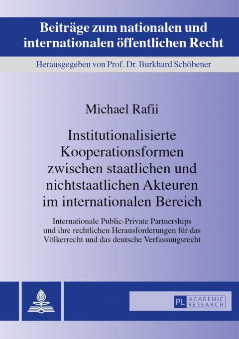 Cover image for book Institutionalisierte Kooperationsformen zwischen staatlichen und nichtstaatlichen Akteuren im internationalen Bereich