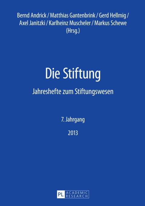Cover image for book Die Stiftung