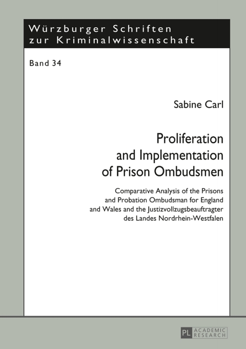 Cover image for book Proliferation and Implementation of Prison Ombudsmen