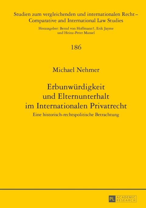 Cover image for book Erbunwuerdigkeit und Elternunterhalt im Internationalen Privatrecht