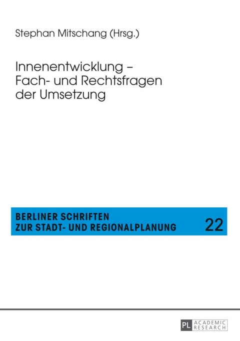 Cover image for book Innenentwicklung – Fach- und Rechtsfragen der Umsetzung