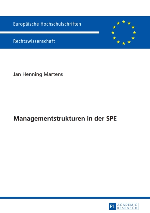 Cover image for book Managementstrukturen in der SPE