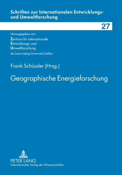 Cover image for book Geographische Energieforschung