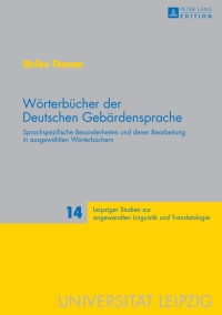 صورة الغلاف: Woerterbuecher der Deutschen Gebaerdensprache 1st edition 9783631651995