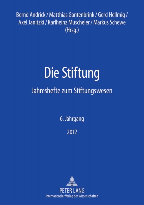 Cover image for book Die Stiftung