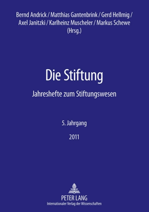 Cover image for book Die Stiftung