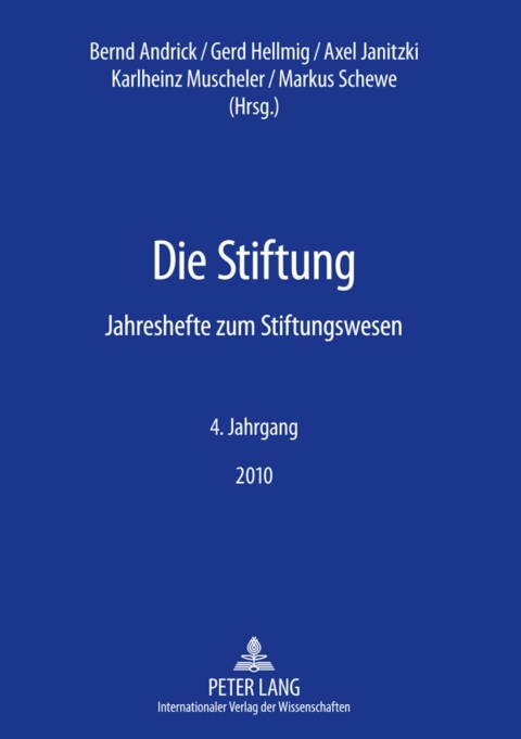 Cover image for book Die Stiftung