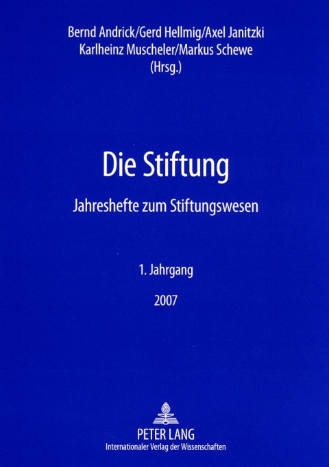 Cover image for book Die Stiftung