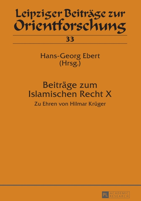 Beitraege zum Islamischen Recht X 