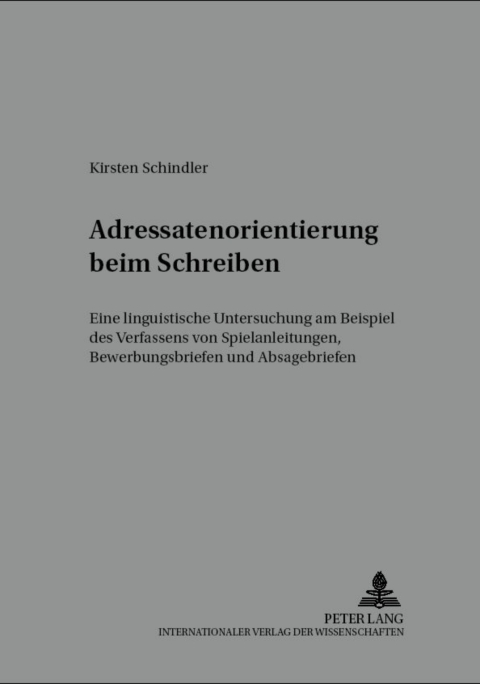 Adressatenorientierung beim Schreiben 