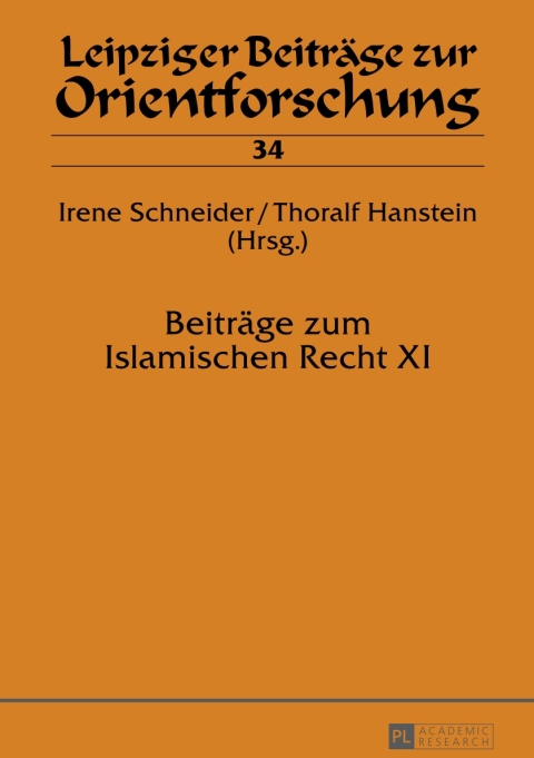 Beitraege zum Islamischen Recht XI 
