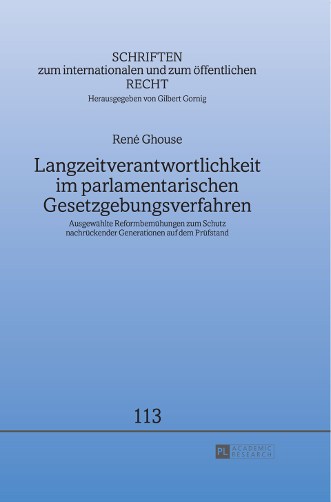 Cover image for book Langzeitverantwortlichkeit im parlamentarischen Gesetzgebungsverfahren