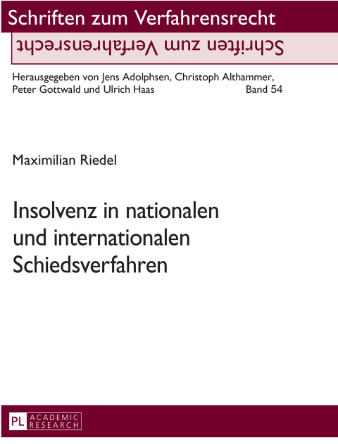 Cover image for book Insolvenz in nationalen und internationalen Schiedsverfahren