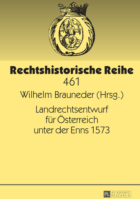 Cover image for book Landrechtsentwurf fuer Oesterreich unter der Enns 1573