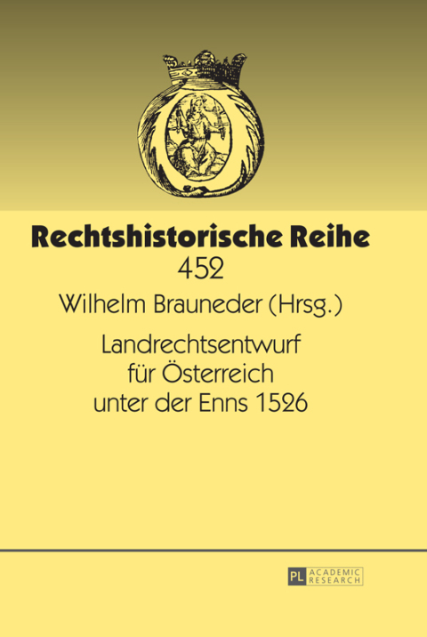 Cover image for book Landrechtsentwurf fuer Oesterreich unter der Enns 1526