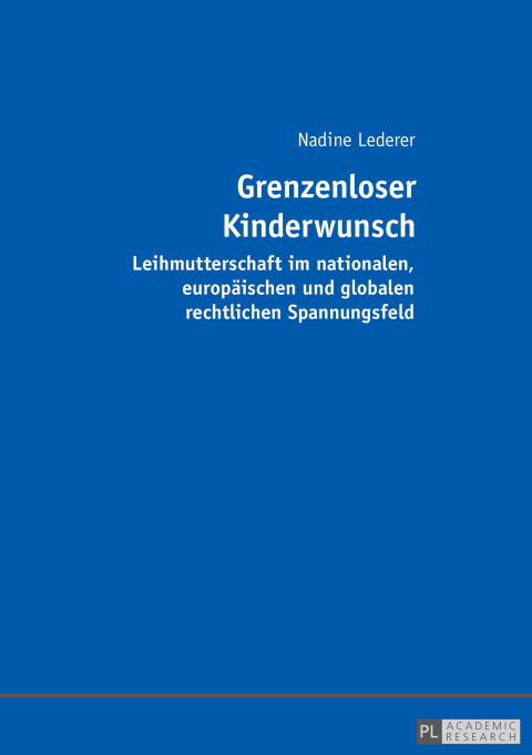 Cover image for book Grenzenloser Kinderwunsch