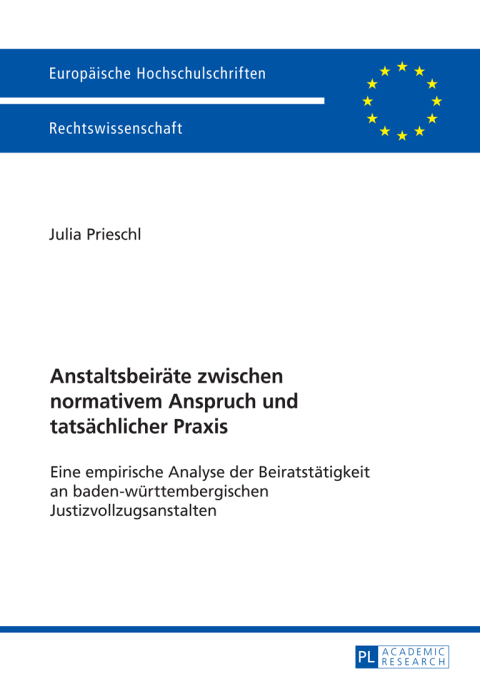 Cover image for book Anstaltsbeiraete zwischen normativem Anspruch und tatsaechlicher Praxis