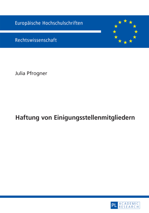 Cover image for book Haftung von Einigungsstellenmitgliedern