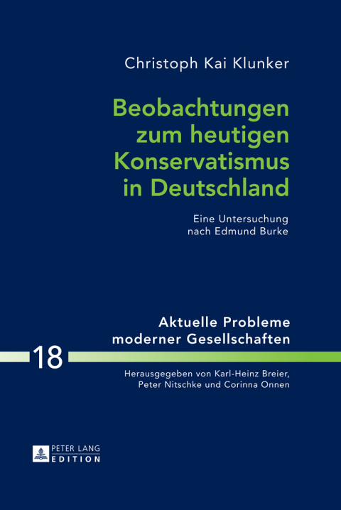 Cover image for book Beobachtungen zum heutigen Konservatismus in Deutschland