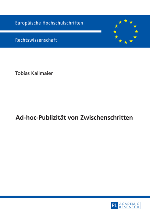 Cover image for book Ad-hoc-Publizitaet von Zwischenschritten