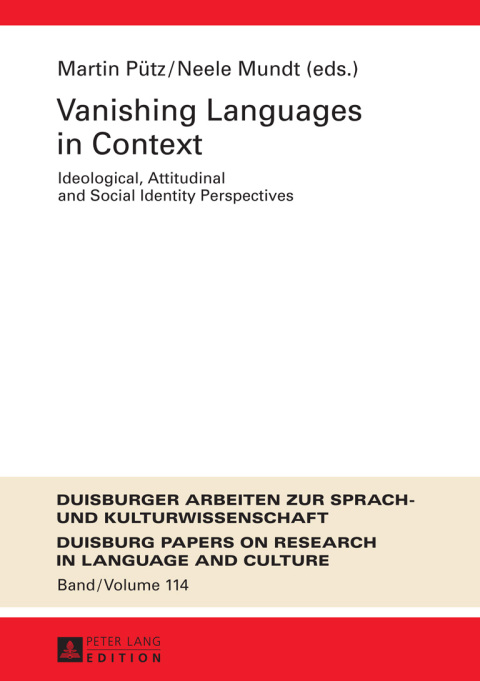 Cover image for book Vanishing Languages in Context