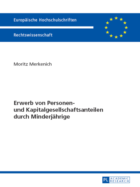 Cover image for book Erwerb von Personen- und Kapitalgesellschaftsanteilen durch Minderjaehrige