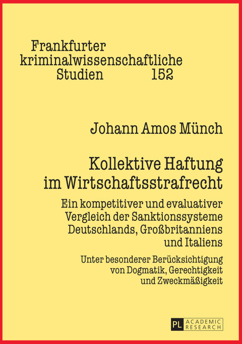 Cover image for book Kollektive Haftung im Wirtschaftsstrafrecht