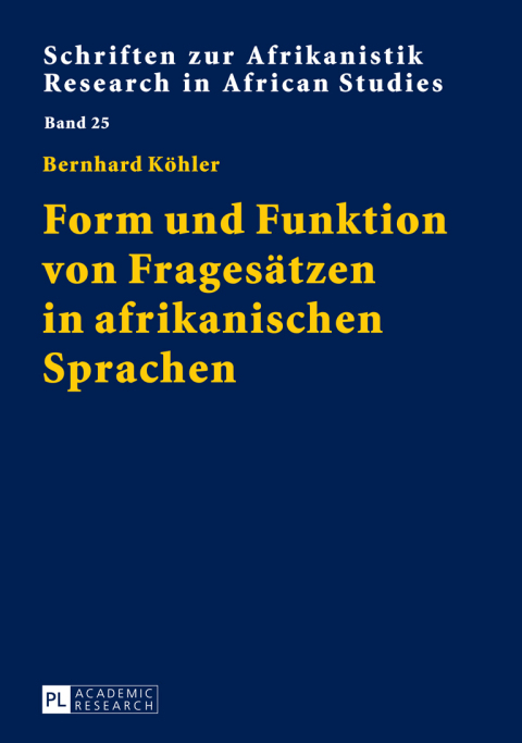 Cover image for book Form und Funktion von Fragesaetzen in afrikanischen Sprachen