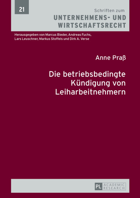 Cover image for book Die betriebsbedingte Kuendigung von Leiharbeitnehmern