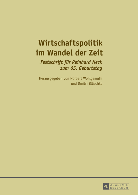 Cover image for book Wirtschaftspolitik im Wandel der Zeit