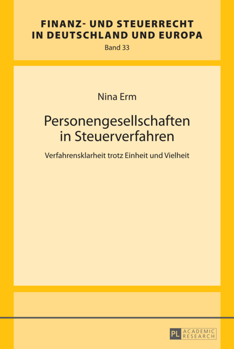 Cover image for book Personengesellschaften in Steuerverfahren