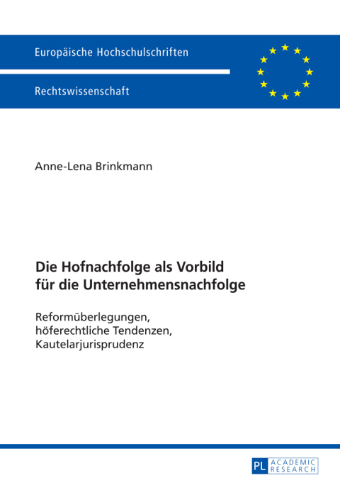 Cover image for book Die Hofnachfolge als Vorbild fuer die Unternehmensnachfolge