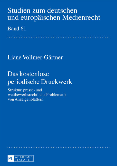 Cover image for book Das kostenlose periodische Druckwerk