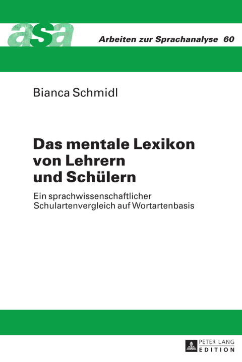 Cover image for book Das mentale Lexikon von Lehrern und Schuelern
