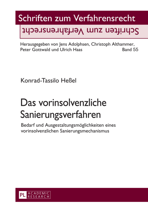 Cover image for book Das vorinsolvenzliche Sanierungsverfahren